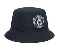 Manchester United Rubber Woven Bucket Hat Adults - Navy/Silver (UK, Alpha, M, Navy)