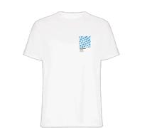 Manchester United Sharp Blue Classic Football Shirt Colours Frame Men's T-Shirt - White / L