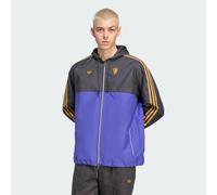 adidas Men's Icons Manchester United Long Sleeve Hooded Licensed Rain Anorak M Black