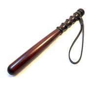 Manchester Vacs Multipurpose Sporting Bat. Tyre Knocker. Fishing Priest. Vintage Design Oak with Leather Lanyard.