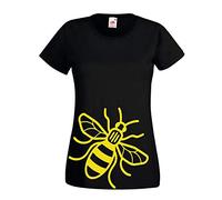 Manchester Worker Bee Community City Symbol Black Lady Fit T-Shirt [L]