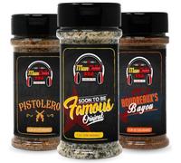 Manchild BBQ Rub Spices and Spices Gift Set | Natural Texas Spice Dry Rubs for Cooking, Smoking, Grilling, Meat, Steak, Chicken, Turkey, Pork, Ribs, Butt Rub, Fajitas, Cajun