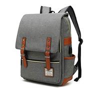 Mancio Slim Vintage Laptop Backpack For women,Men For Travel, College, Dayparks, Fits up to 15.6Inch Notebook in Grey