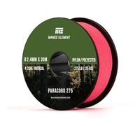 Manco Element 2.4mm Paracord 275lb 30m Rope Cord - 4 Strand, Nylon & Polyester, UV & Abrasion Resistance - Neon Pink
