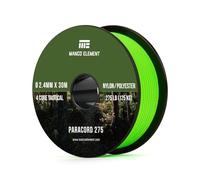 Manco Element 2.4mm Paracord 275lb 30m Rope Cord - 4 Strand, Nylon & Polyester, UV & Abrasion Resistance - Neon Green