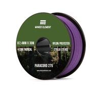 Manco Element 2.4mm Paracord 275lb 30m Rope Cord - 4 Strand, Nylon & Polyester, UV & Abrasion Resistance - Purple