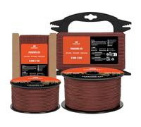 Manco Element 3mm Paracord 425 Type II 15m Chocolate Brown | 100% Nylon Rope 3 Strands Tactical Cord | Ideal for Outdoor, Camping, Survival, Crafting, DIY