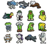 mancyz 15Pcs Italian Brainrot Iron on/Sew on Applique Chenille Patches, Tralalero Tralala, Tung Tung Tung Sahur Embroidered Patches for Clothes, Trucker Hats, Jeans, Jackets, Bags