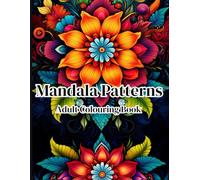 Mandala Adult Colouring Book - A4 Size, No Medium Bleeding, One-Sided Printed with Black page Behind the Colouring page to Prevent Bleeding