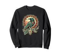Mandala Art Crow Silhouette Raven Crows Sweatshirt