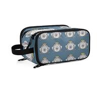 Mandala Art Frog KISS ME THEN I WILL SHOW YOU THE REAL ME Women's Portable Makeup Bag with Handle, Cosmetic Bag, Travel Cosmetic Bag Durable Toiletry Storage Organizer 11 x 7 x 5.7 inch