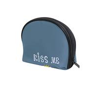 Mandala Art Frog KISS ME THEN I WILL SHOW YOU THE REAL ME Women's Shell Shape Cosmetic Makeup Bag, With Zipper Travel Toiletry Bag, Colorful Storage Bag for Lady Girl 8 x 2.5 x 5.5 inch