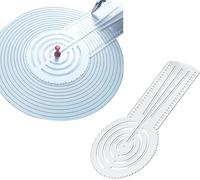 Mandala Art Template Drawing Ruler,Mandala Dot Art Circle Maker, Compass Protractor Straight Dotting Acrylic Ruler for Dot Art Geometric Mandala Pattern Design (15cm)