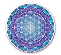 Mandala Arts Colorful Decal Window Sticker - 4.5" Double Sided - "Flower of Life" by Bryon Allen (S56)