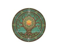 Mandala Arts Colourful Decal Window Sticker - 11.7cm Double Sided - Ancient Wisdom by Bryon Allen (S70)
