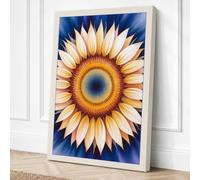 Mandala Bloom Geometric Canvas Wall Art Print 36x24 Inch (91 x 61 cm)