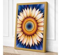 Mandala Bloom Geometric Canvas Wall Art Print 36x24 Inch (91 x 61 cm)
