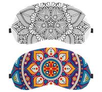Mandala Boho Indian Vintage Colorful 2-Pack Light-Blocking Soft Breathable Sleep Mask Eye Patch Eye Cover