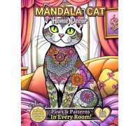 MANDALA CAT HOME DECOR - Paws & Patterns in Every Room - Volume 1: 60 Full-Page Cats with Mandala Designs Relaxing in Realistic Home Decor Scenes - ... Who Love Coloring, Cats, and Cozy Interiors