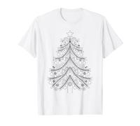 Mandala Christmas Tree to Colour Yourself Value Graphic T-Shirt, Men, White, XL