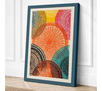 Mandala Circles Geometric Canvas Wall Art Print 30x20 Inch (76 x 51 cm)