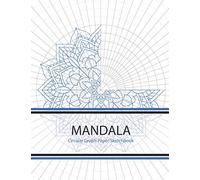 MANDALA - Circular Graph Paper Sketchbook: 8.5" x 11" | Polar Graph Notebook | 110 Pages - 55 Sheets