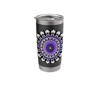Mandala Circular Indigo Geometric Pattern Stainless Steel Insulated Tumbler