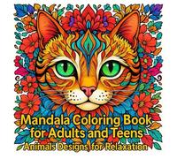 Mandala Coloring Book for Adults and Teens Animals Designs for Relaxation: 50 Large Print Easy Animal Mandalas for Coloring, Stress Relief, and Creative Fun
