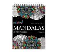 Mandala Coloring Book For Adults With Thick Artist Quality Paper, Hardback Covers, and Spiral Binding by ColorIt: 1