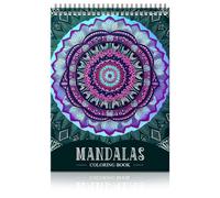 Mandala Colouring Book, 60 Unique Designs for Relaxation, Spiral Bound, Colour by Numbers for Adults, Adult Colouring Books for Women, Arts and Crafts for Adults, 11.4x8.3 Inches (Color Mixing)