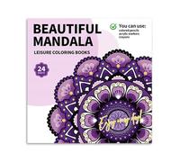 Mandala Colouring Book, 60 Unique Designs for Relaxation, Spiral Bound, Colour by Numbers for Adults, Adult Colouring Books for Women, Arts and Crafts for Adults, 11.4x8.3 Inches (Purple (24 Pages))