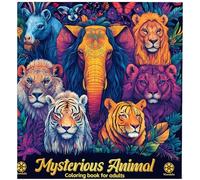 Mandala Colouring Book, 60 Unique Designs for Relaxation, Spiral Bound, Colour by Numbers for Adults, Adult Colouring Books for Women, Arts and Crafts for Adults, 11.4x8.3 Inches (Animal (30 Pages))