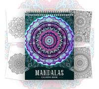 Mandala Colouring Book for Adults - 60 Pages with Mindfulness Patterns, Spiral Bound A4 Adult Colouring Books with Geometric Designs, Stress Relief Art Therapy for Women & Men (M2)