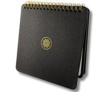 Mandala Colouring Book for Adults - Mindfulness Colouring & Guided Journal for Calm Creativity | Spiral Bound Square Travel Size | Pebble Black | Zenn Meditation Art