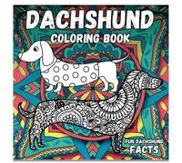 Mandala Colouring Books for Adults, Cute Dachshunds Colouring Book, 24-Page Stress Relief Gifts for Women, Dog Lovers Art Therapy Activity Book for Pencils Markers