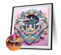 Mandala Cottage Special Shape Quilling DIY Partial Drill Diamond Art Kit 30x30cm