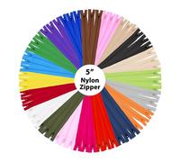 Mandala Crafts 100 PCs Nylon Zippers for Sewing Assorted 5 Inch - Colorful Zippers Replacement Sewing Supplies in Bulk for Tailor, Clothing Repair, and DIY Projects
