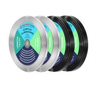 Mandala Crafts 10mm Silver Tone & Black Flat Aluminum Wire for Sculpting