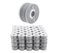 Mandala Crafts 144 Gray SA156 Prewound Bobbins for Singer Sewing Machine -15J SA156 Prefilled Bobbin Thread for Brother Sewing Machine and Embroidery