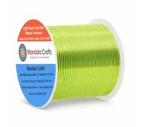 Mandala Crafts 20 Gauge Anodized Aluminum Craft Wire for Jewelry Making - 100 FT Colored Flexible Light Green Wire - Bendable for Bonsai Armature Crafting Sculpting