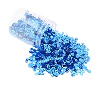 Mandala Crafts 20000 Royal Blue Sequins for Crafts DIY - 6mm Round Cup Paillettes Loose Sequins in Bulk for Sewing Embroidery - Shiny Crafting Spangles with Holes for Party and Home Decoration