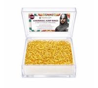 Mandala Crafts 250pcs 31mm Chainmail Jump Rings Kit - Open Gold Tone Anodized Aluminum Rings for Jewelry Making, Chain Mail Scale, Maille Armor, DIY Chainmaille Crafts