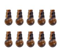 Mandala Crafts 3 Hole Guru Beads for Mala Making Beads - 10 Sets Loose Prayer Beads Mala Guru Beads for Tibetan Prayer Beads Tibetan Mala Beads (Tiger Eye)