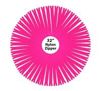 Mandala Crafts 40 PCs Hot Pink Nylon Zippers for Sewing 32 Inch - Zippers Replacement Sewing Supplies in Bulk for Tailor, Clothing Repair, and DIY Projects