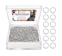 Mandala Crafts 500pcs 24mm Chainmail Jump Rings Kit - Open Silver Tone Anodized Aluminum Rings for Jewelry Making, Chain Mail Scale, Maille Armor, DIY Chainmaille Crafts