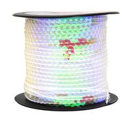 Mandala Crafts 6mm Iridescent Clear Flat Sequins Strips on a Roll Trim | 100 YDs Spool, Paillettes Ribbon, by the Yard for Sewing, Costumes, Dancewear, Embroidery, Crafts, Decoration