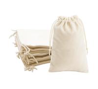 Mandala Crafts 8x10 Cream Velvet Drawstring Bags - 15 Large Velvet Drawstring Pouches Bulk for Party and Wedding Favor, Gift Wrapping, Packaging, and Jewelry Gift Bags