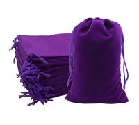 Mandala Crafts 8x10 Purple Velvet Drawstring Bags - 15 Large Velvet Drawstring Pouches Bulk for Party and Wedding Favor, Gift Wrapping, Packaging, and Jewelry Gift Bags