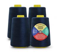Mandala Crafts All Purpose Sewing Thread from Polyester for Serger, Overlock, Quilting, Sewing Machine (Navy Blue, 20S/2)