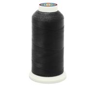 Mandala Crafts Bonded Nylon Thread Black Heavy Duty Sewing Threads - 1500 YDs Size 69 210D T70 Tex 70 Thread for Leather Jeans Weaving Outdoor Marine Upholstery Threads